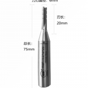 三刃TCT开料刀 1/2*6*20 K6F T007